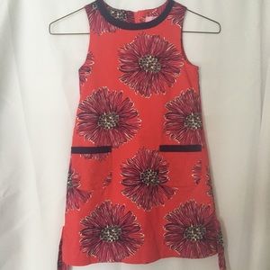 Lily Pulitzer girls dress red w blue/pink flowers